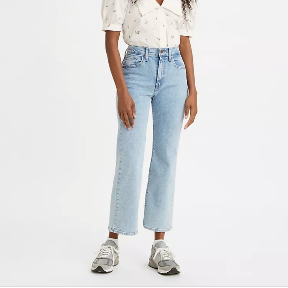 LEVI'S high-waisted cropped flare jeans
